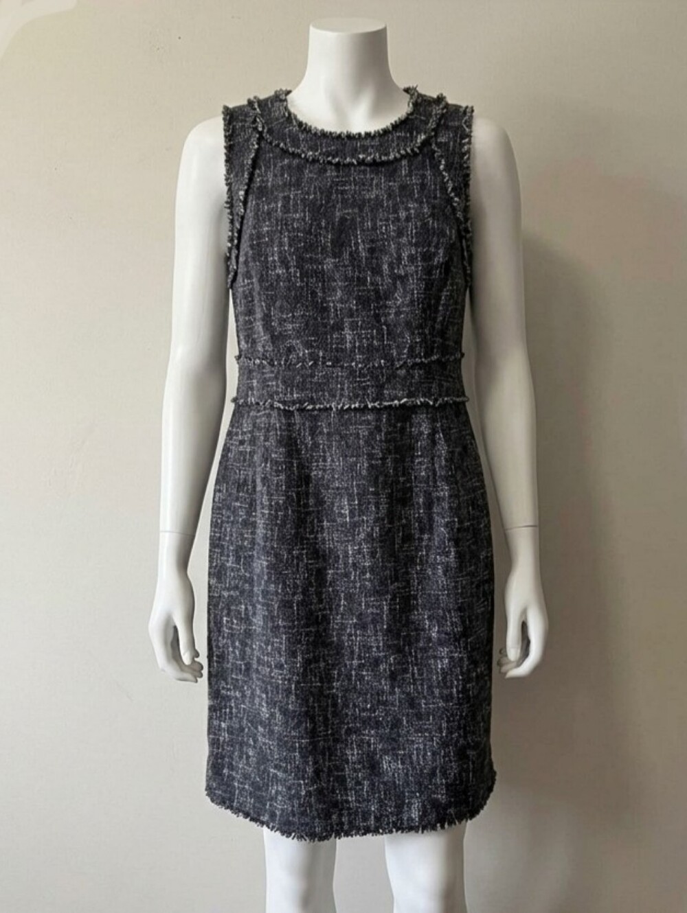 Michael Kors Academia Tweed Mini Dress - Black and White
